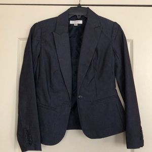 Isaac Mizrahi denim blue blazer